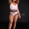 Pink 2 Piece Satin Nitey - Image 3